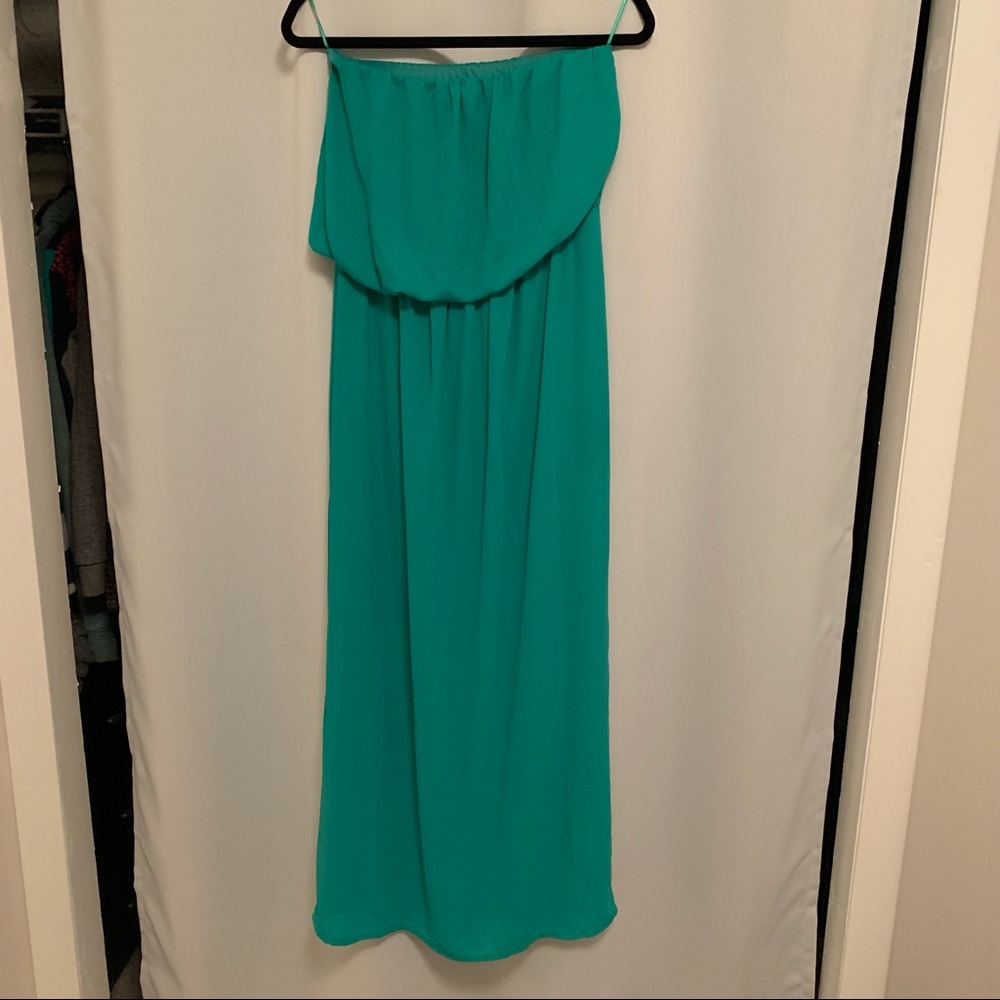 Express asymmetric top sleeveless maxi dress